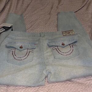 True Religion Light Blue Straight Leg Jeans